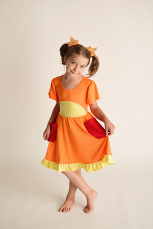 ORANGE DOG DRESS -PRE ORDERS