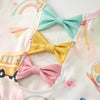 BACK TO SCHOOL BACK BOW RAINBOW DRESS