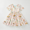BACK TO SCHOOL BACK BOW RAINBOW DRESS