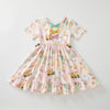 BACK TO SCHOOL BACK BOW RAINBOW DRESS