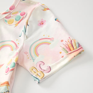 BACK TO SCHOOL BACK BOW RAINBOW DRESS