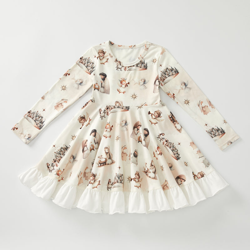 NATIVITY RUFFLE DRESS - Christmas2025 - Preorder