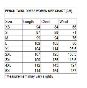 PENCIL TWIRLY DRESS  KIDS & ADULTS