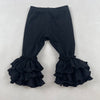 BLACK RUFFLE PANTS