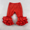 RED RUFFLE PANTS