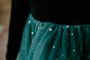 GREEN SPARKLE VELVET & TUTU DRESS