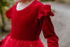 RED SPARKLE VELVET & TUTU DRESS