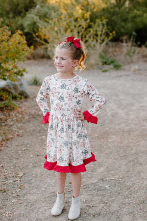 CHRISTMAS GINGERBREAD COOKIE & CANDY CANE DRESS