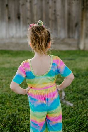 TYE DYE JUMSPSUIT WITH POCKETS