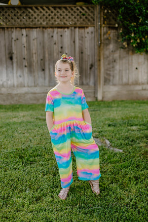 TYE DYE JUMSPSUIT WITH POCKETS