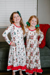 CHRISTMAS SANTA & REINDEER NIGHTGOWN