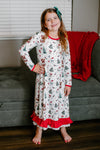 CHRISTMAS TEDDY AND SNOWMAN NIGHTGOWN