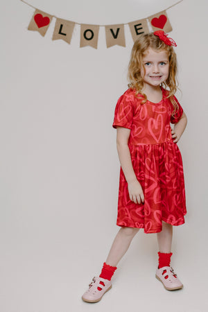 MILLY VALENTINE HEART TWIRL DRESS