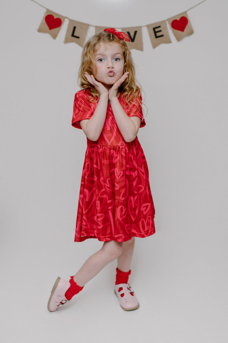 MILLY VALENTINE HEART TWIRL DRESS