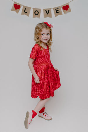 MILLY VALENTINE HEART TWIRL DRESS