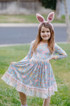 TEAL BUNNY DRESS