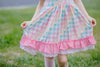 SPRING RAINBOW PLAID DRESS