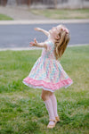 SPRING RAINBOW PLAID DRESS