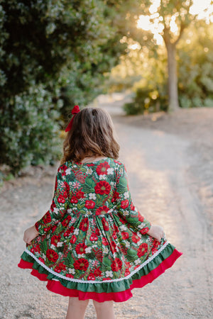 CHRISTMAS FLORAL DRESS