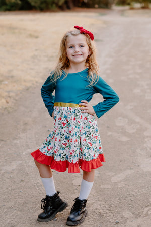 HAZEL CHRISTMAS FLORAL DRESS