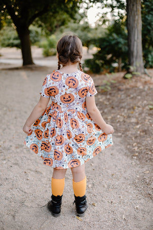 WEBS & PUMPKINS DRESS