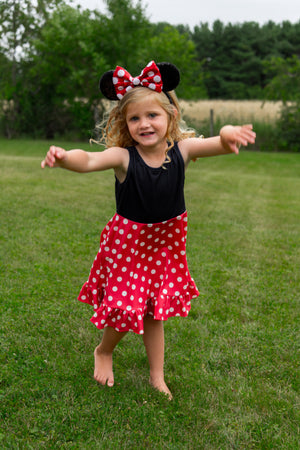 RED POLKA MOUSE TANK DRESS (MOMMY & ME) PRESALE - HC2025