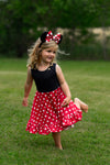 RED POLKA MOUSE TANK DRESS (MOMMY & ME) PRESALE - HC2025