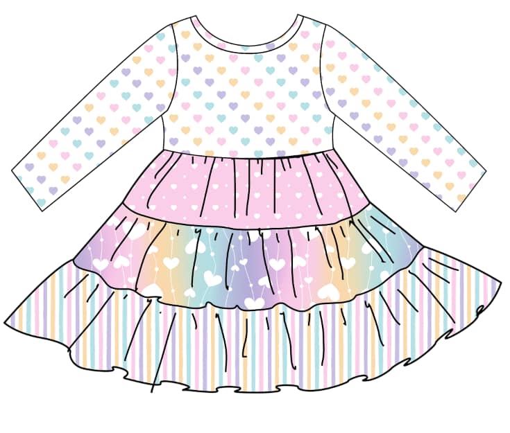 VALENTINE PASTEL LAYER DRESS - PREORDER