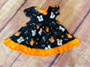 SPOOKY PUMPKIN & CANDY CORN RUFFLE DRESS