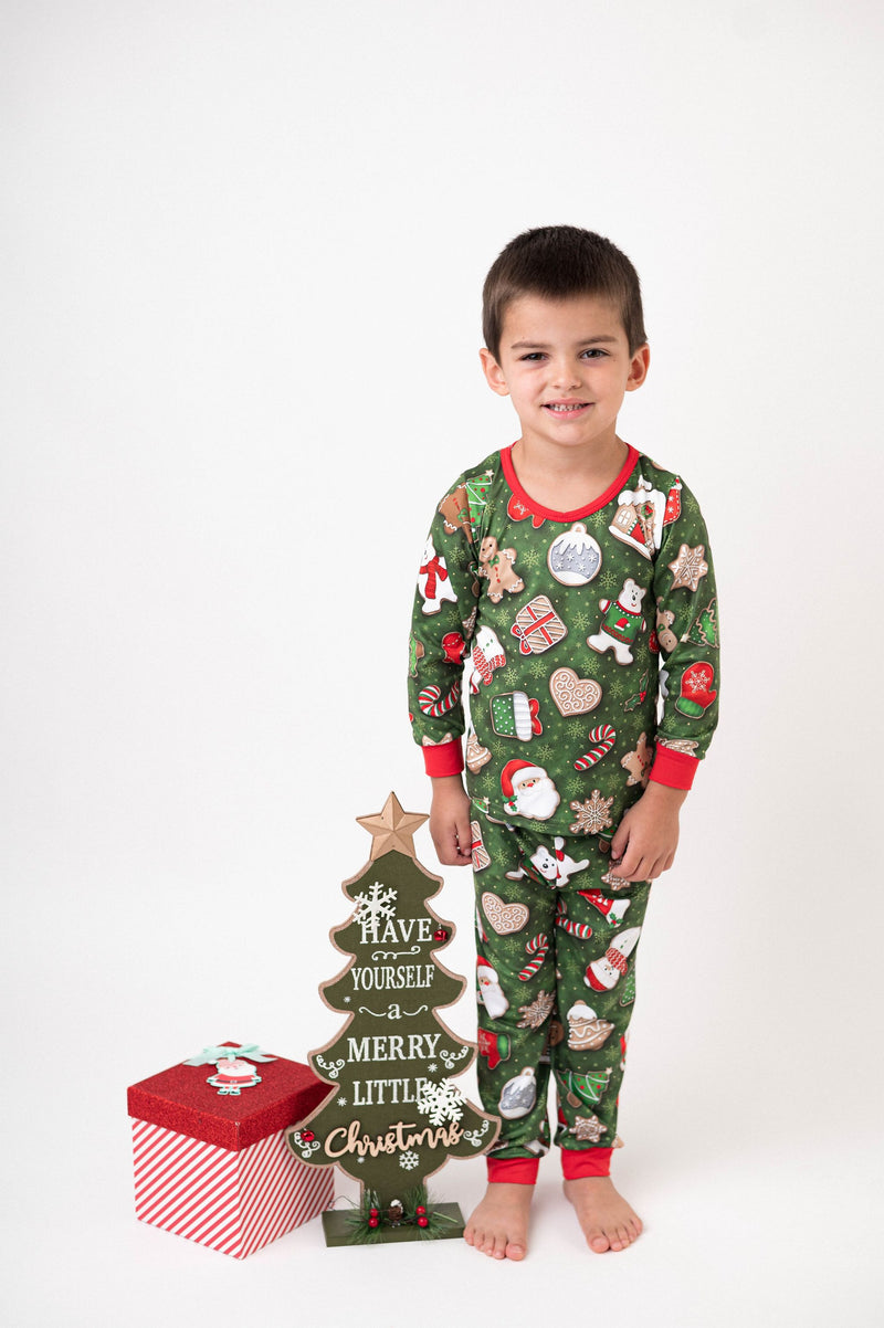 GINGERBREAD COOKIES PJS - GREEN