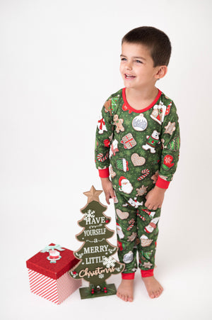 GINGERBREAD COOKIES PJS - GREEN