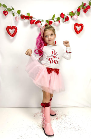 VALENTINE BE MINE TOP & TUTU SKIRT SET