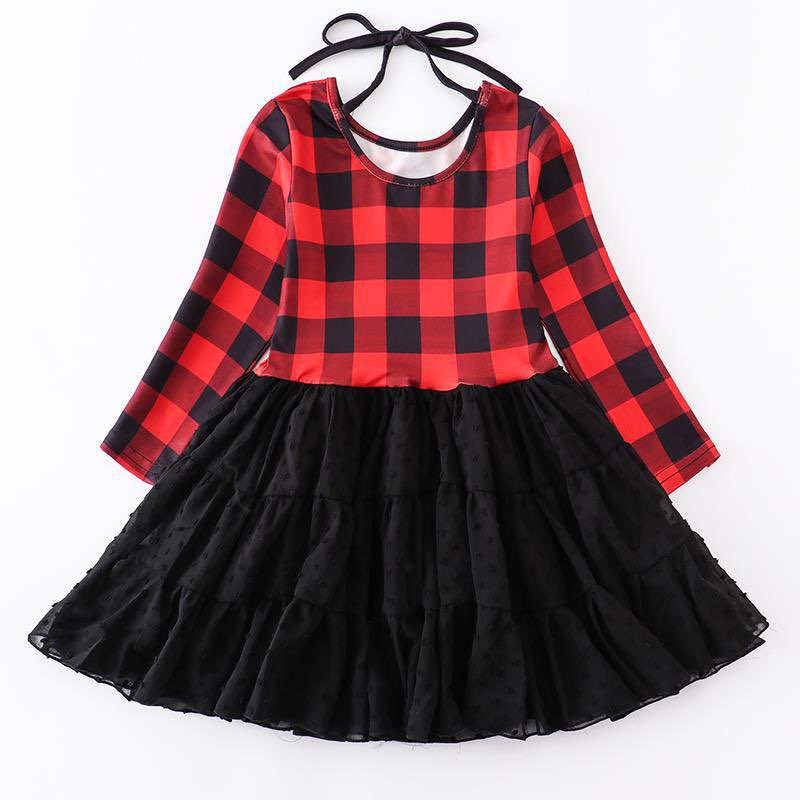 BUFFALO PLAID TUTU DRESS