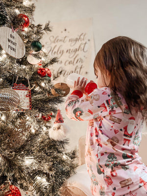 PINK & RED CHRISTMAS SANTA PJ SET