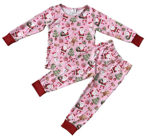 PINK & RED CHRISTMAS SANTA PJ SET