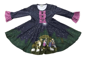 NATIVITY SCENE LONG SLEEVES TWIRLY DRESS PRE-ORDER