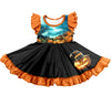 SPOOKY PUMPKIN  TWIRLY DRESS - ORANGE