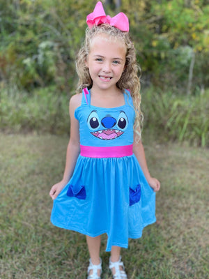 BLUE ALIEN DRESS - HC2025