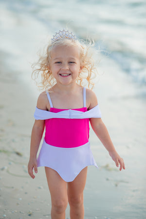 PINK PRINCESS ONE PIECE SWIMSUIT - PLEASE READ DESCRIPTION