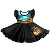 HALLOWEEN TWIRLY DRESS - BLACK