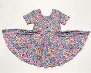 GLITTER CANDY HEART TWIRLY DRESS