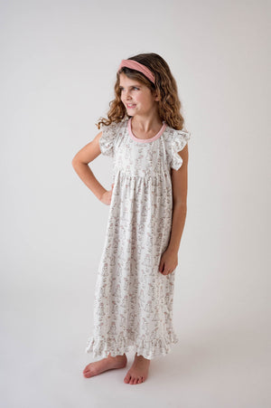 BUNNY WHITE MILK SILK NIGHTGOWN