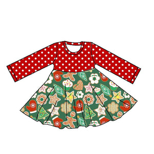 CHRISTMAS COOKIES LONG SLEEVES DRESS