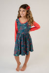 CHRISTMAS HOLLY TWIRL DRESS