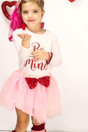 VALENTINE BE MINE TOP & TUTU SKIRT SET