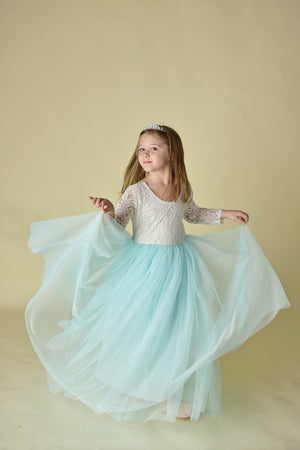 PARIS TULLE MAXI DRESS - MINT