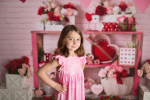 PINK WHITE HEARTS VALENTINE NIGHTGOWN