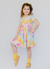 GROOVY SMILEY FACE TWIRL DRESS