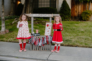 SANTA RED BOW DRESS