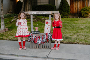 SANTA RED BOW DRESS